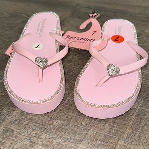 Juicy Couture Pink Sparkly Sandals